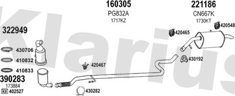 Klarius 631654E - Система випуску ОГ autocars.com.ua