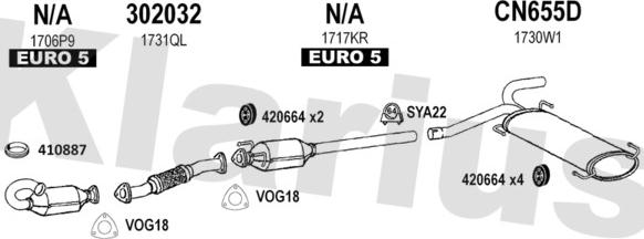 Klarius 631668U - Система випуску ОГ autocars.com.ua