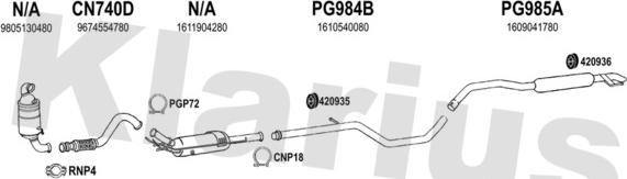 Klarius 631711U - Система випуску ОГ autocars.com.ua