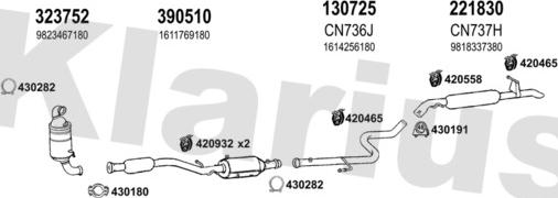 Klarius 631726E - Система випуску ОГ autocars.com.ua