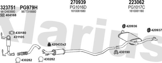 Klarius 631841E - Система випуску ОГ autocars.com.ua