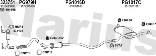 Klarius 631841U - Система випуску ОГ autocars.com.ua