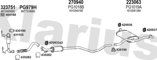 Klarius 631842E - Система випуску ОГ autocars.com.ua