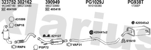 Klarius 631849U - Система випуску ОГ autocars.com.ua
