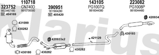 Klarius 631853E - Система випуску ОГ autocars.com.ua