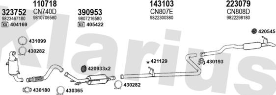 Klarius 631861E - Система выпуска ОГ avtokuzovplus.com.ua