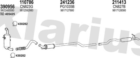 Klarius 631876E - Система випуску ОГ autocars.com.ua