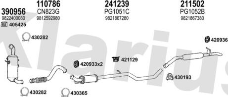 Klarius 631889E - Система випуску ОГ autocars.com.ua