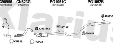 Klarius 631889U - Система випуску ОГ autocars.com.ua