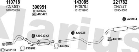 Klarius 631898E - Система випуску ОГ autocars.com.ua