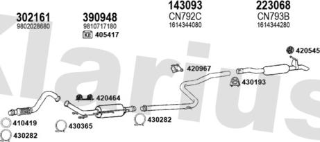 Klarius 631900E - Система випуску ОГ autocars.com.ua