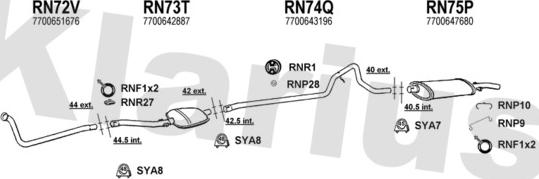 Klarius 720033U - Система випуску ОГ autocars.com.ua
