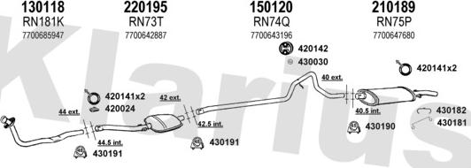 Klarius 720034E - Система випуску ОГ autocars.com.ua
