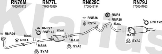Klarius 720035U - Система випуску ОГ autocars.com.ua