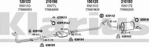 Klarius 720047E - Система випуску ОГ autocars.com.ua