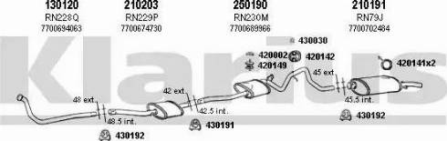 Klarius 720069E - Система випуску ОГ autocars.com.ua