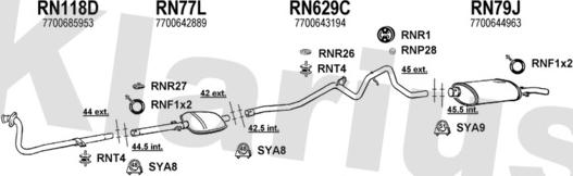 Klarius 720082U - Система випуску ОГ autocars.com.ua