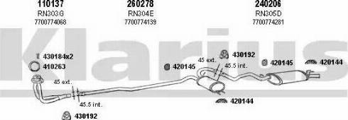 Klarius 720101E - Система випуску ОГ autocars.com.ua