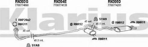 Klarius 720101U - Система випуску ОГ autocars.com.ua