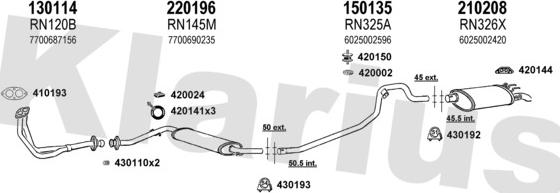 Klarius 720110E - Система випуску ОГ autocars.com.ua