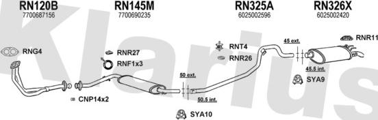 Klarius 720110U - Система випуску ОГ autocars.com.ua