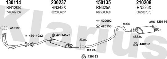 Klarius 720120E - Система випуску ОГ autocars.com.ua
