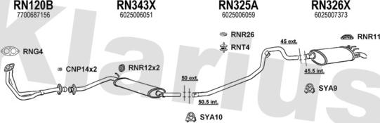 Klarius 720120U - Система випуску ОГ autocars.com.ua