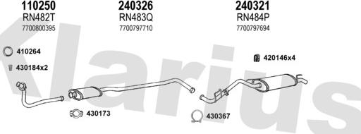 Klarius 720200E - Система випуску ОГ autocars.com.ua