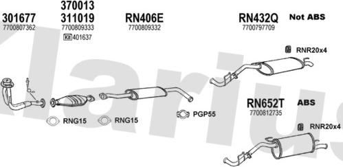 Klarius 720206U - Система випуску ОГ autocars.com.ua