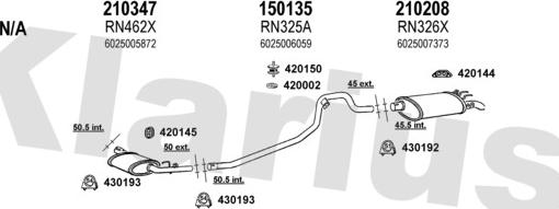 Klarius 720211E - Система випуску ОГ autocars.com.ua