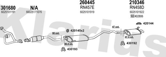 Klarius 720218E - Система випуску ОГ autocars.com.ua