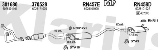 Klarius 720218U - Система випуску ОГ autocars.com.ua