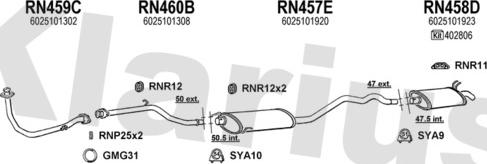 Klarius 720220U - Система випуску ОГ autocars.com.ua