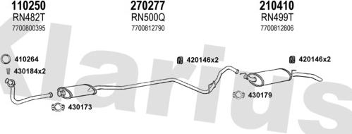 Klarius 720225E - Система випуску ОГ autocars.com.ua