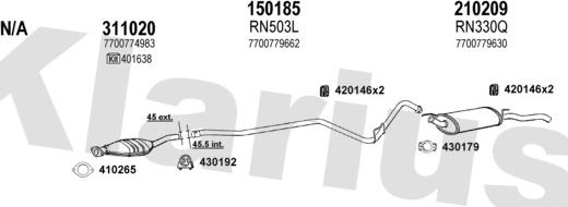 Klarius 720228E - Система випуску ОГ autocars.com.ua