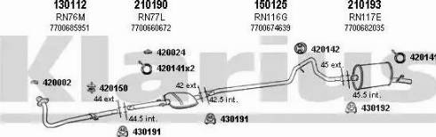 Klarius 720232E - Система випуску ОГ autocars.com.ua