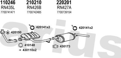 Klarius 720233E - Система випуску ОГ autocars.com.ua