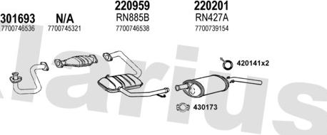 Klarius 720234E - Система випуску ОГ autocars.com.ua