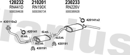 Klarius 720236E - Система випуску ОГ autocars.com.ua