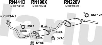 Klarius 720236U - Система випуску ОГ autocars.com.ua