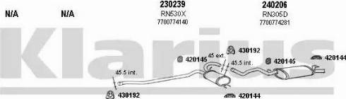 Klarius 720284E - Система випуску ОГ autocars.com.ua