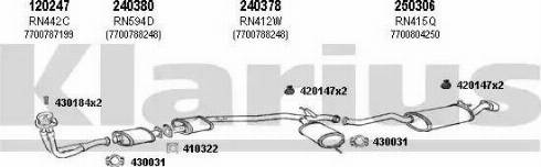 Klarius 720316E - Система випуску ОГ autocars.com.ua