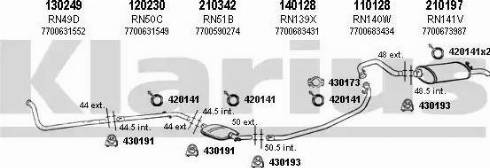 Klarius 720321E - Система випуску ОГ autocars.com.ua