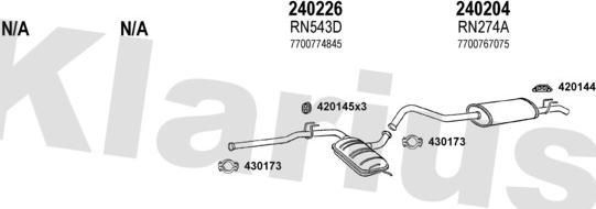 Klarius 720324E - Система випуску ОГ autocars.com.ua