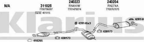 Klarius 720325E - Система випуску ОГ autocars.com.ua