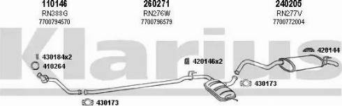 Klarius 720343E - Система випуску ОГ autocars.com.ua