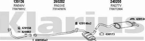 Klarius 720344E - Система випуску ОГ autocars.com.ua