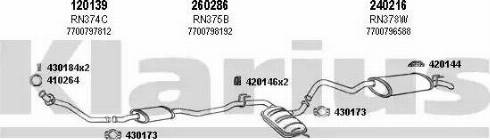 Klarius 720346E - Система випуску ОГ autocars.com.ua