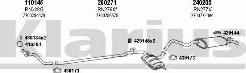 Klarius 720355E - Система випуску ОГ autocars.com.ua