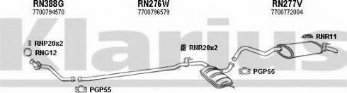 Klarius 720355U - Система випуску ОГ autocars.com.ua